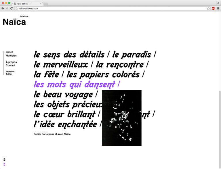 Naïca éditions — website