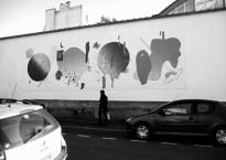 Passerelle, Brest — wall