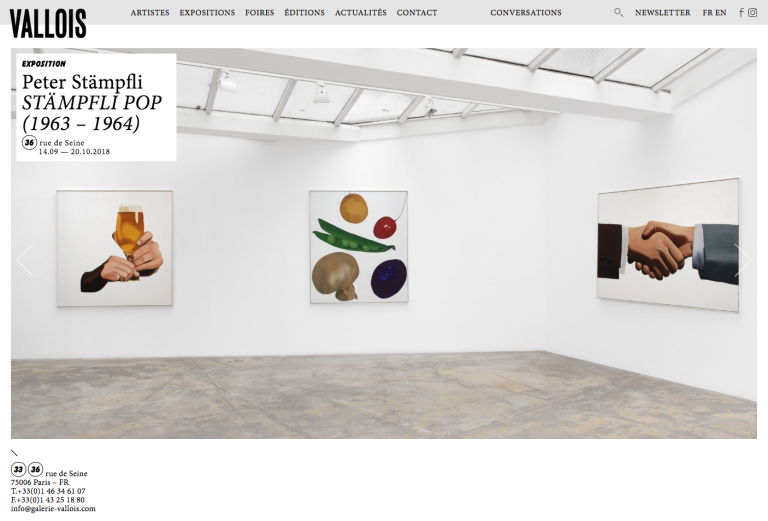 Galerie Georges-Philippe et Nathalie Vallois — New website